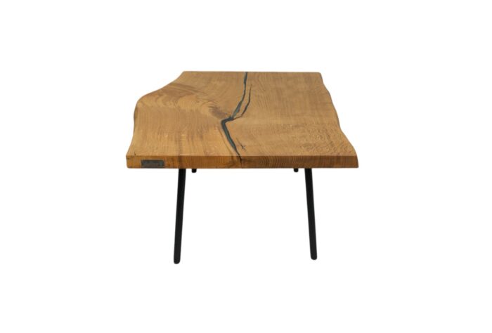 Expoxidharz-Couchtisch Vinco aus Eiche (80 x 59-73 cm)
