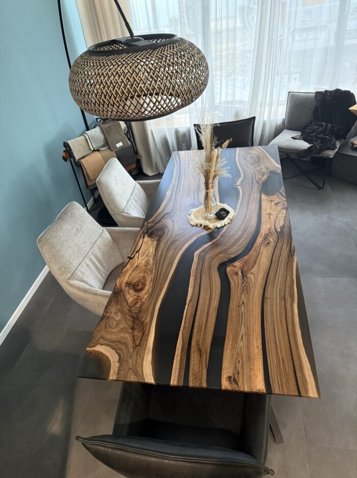 Modell Nuvora – Exklusiver River Table aus Nussbaum mit Schweizer Kante – Bild 4